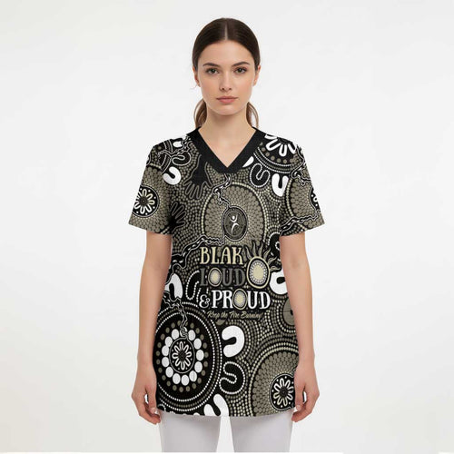 NAIDOC Week 2024 Fire Burning Scrub Top Aboriginal Dots Black Art - Aussie Hoodie