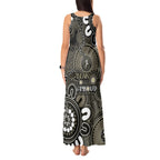 NAIDOC Week 2024 Fire Burning Tank Maxi Dress Aboriginal Dots Black Art
