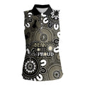 NAIDOC Week 2024 Fire Burning Women Sleeveless Polo Shirt Aboriginal Dots Black Art