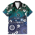NAIDOC Week 2024 Fire Burning Family Matching Mermaid Dress and Hawaiian Shirt Aboriginal Dots Blue Art