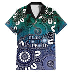 NAIDOC Week 2024 Fire Burning Family Matching Mermaid Dress and Hawaiian Shirt Aboriginal Dots Blue Art