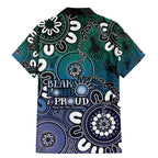 NAIDOC Week 2024 Fire Burning Family Matching Mermaid Dress and Hawaiian Shirt Aboriginal Dots Blue Art
