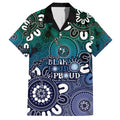 NAIDOC Week 2024 Fire Burning Hawaiian Shirt Aboriginal Dots Blue Art