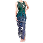 NAIDOC Week 2024 Fire Burning Tank Maxi Dress Aboriginal Dots Blue Art