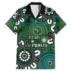 NAIDOC Week 2024 Fire Burning Family Matching Mermaid Dress and Hawaiian Shirt Aboriginal Dots Green Art