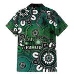 NAIDOC Week 2024 Fire Burning Family Matching Mermaid Dress and Hawaiian Shirt Aboriginal Dots Green Art