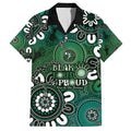 NAIDOC Week 2024 Fire Burning Family Matching Short Sleeve Bodycon Dress and Hawaiian Shirt Aboriginal Dots Green Art