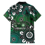 NAIDOC Week 2024 Fire Burning Hawaiian Shirt Aboriginal Dots Green Art
