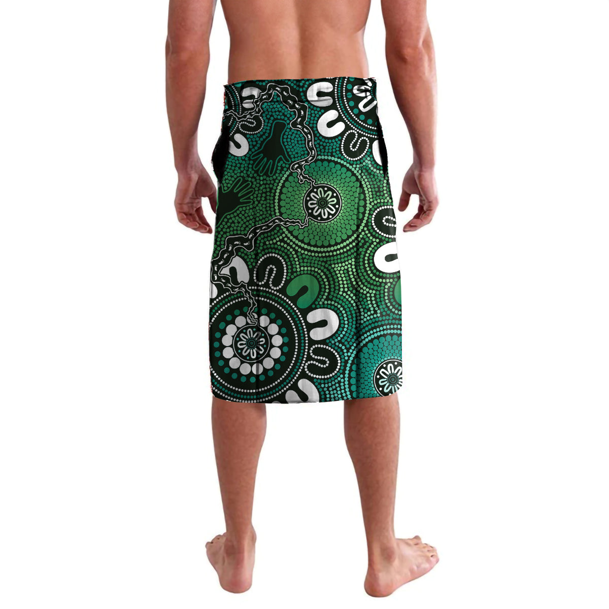 NAIDOC Week 2024 Fire Burning Lavalava Aboriginal Dots Green Art