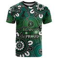NAIDOC Week 2024 Fire Burning T Shirt Aboriginal Dots Green Art
