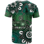 NAIDOC Week 2024 Fire Burning T Shirt Aboriginal Dots Green Art