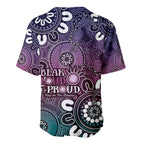 NAIDOC Week 2024 Fire Burning Baseball Jersey Aboriginal Dots Pink Art