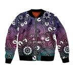 NAIDOC Week 2024 Fire Burning Bomber Jacket Aboriginal Dots Pink Art