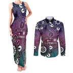 NAIDOC Week 2024 Fire Burning Couples Matching Tank Maxi Dress and Long Sleeve Button Shirt Aboriginal Dots Pink Art