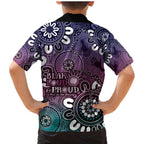 NAIDOC Week 2024 Fire Burning Family Matching Mermaid Dress and Hawaiian Shirt Aboriginal Dots Pink Art