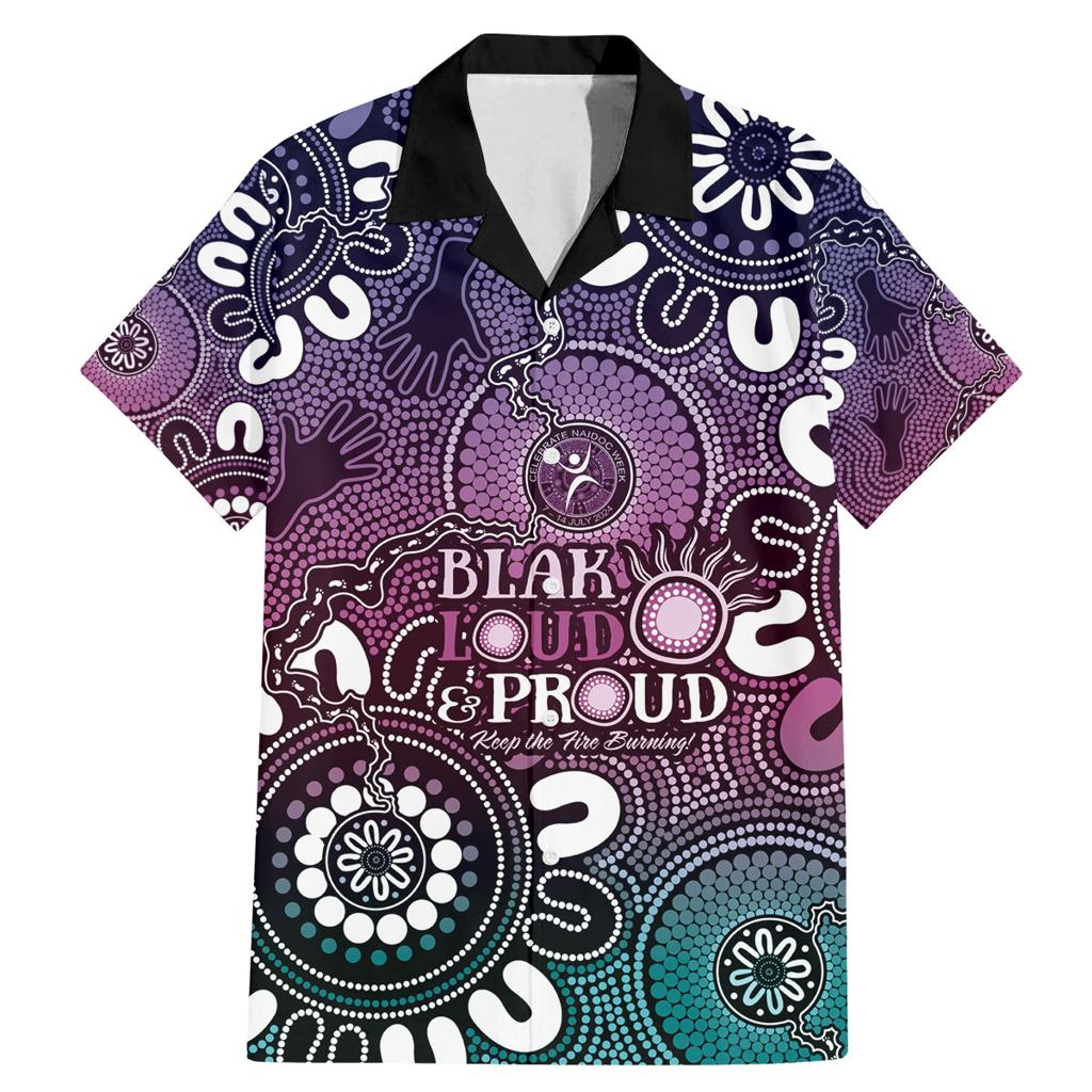 NAIDOC Week 2024 Fire Burning Family Matching Mermaid Dress and Hawaiian Shirt Aboriginal Dots Pink Art