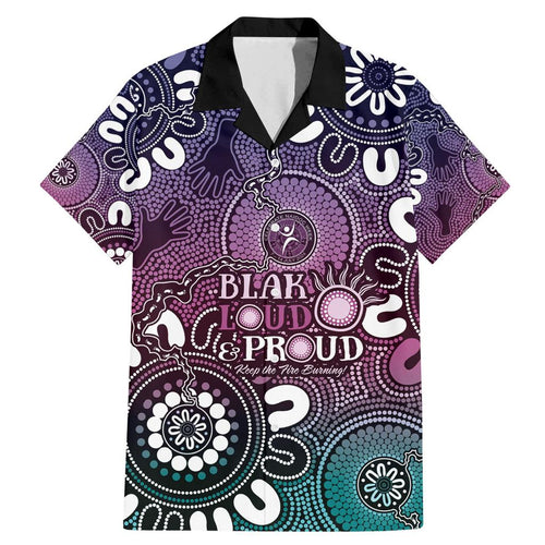 NAIDOC Week 2024 Fire Burning Family Matching Mermaid Dress and Hawaiian Shirt Aboriginal Dots Pink Art