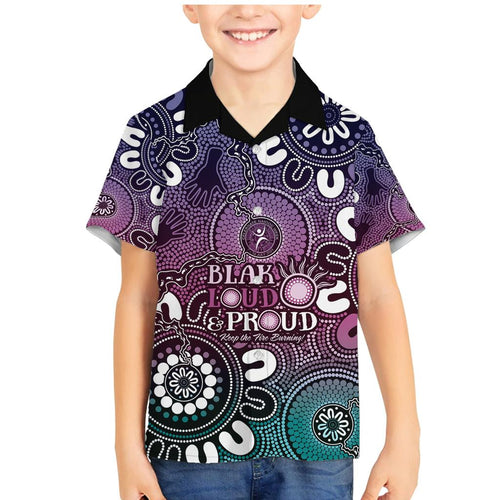 NAIDOC Week 2024 Fire Burning Family Matching Mermaid Dress and Hawaiian Shirt Aboriginal Dots Pink Art