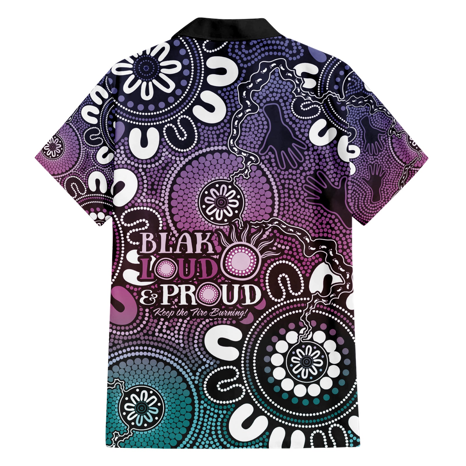 NAIDOC Week 2024 Fire Burning Hawaiian Shirt Aboriginal Dots Pink Art