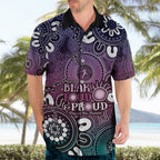 NAIDOC Week 2024 Fire Burning Hawaiian Shirt Aboriginal Dots Pink Art