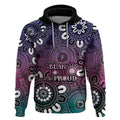 NAIDOC Week 2024 Fire Burning Hoodie Aboriginal Dots Pink Art