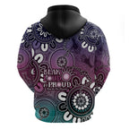 NAIDOC Week 2024 Fire Burning Hoodie Aboriginal Dots Pink Art