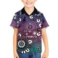 NAIDOC Week 2024 Fire Burning Kid Hawaiian Shirt Aboriginal Dots Pink Art