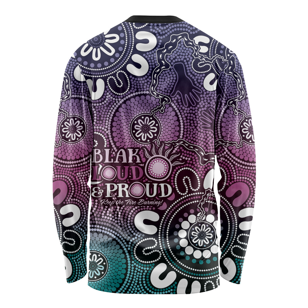 NAIDOC Week 2024 Fire Burning Long Sleeve Shirt Aboriginal Dots Pink Art