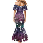 NAIDOC Week 2024 Fire Burning Mermaid Dress Aboriginal Dots Pink Art