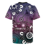 NAIDOC Week 2024 Fire Burning Rugby Jersey Aboriginal Dots Pink Art