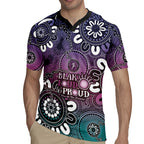 NAIDOC Week 2024 Fire Burning Rugby Jersey Aboriginal Dots Pink Art