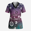 NAIDOC Week 2024 Fire Burning Scrub Top Aboriginal Dots Pink Art - Aussie Hoodie