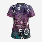 NAIDOC Week 2024 Fire Burning Scrub Top Aboriginal Dots Pink Art - Aussie Hoodie