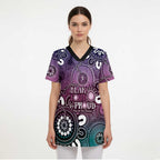 NAIDOC Week 2024 Fire Burning Scrub Top Aboriginal Dots Pink Art - Aussie Hoodie