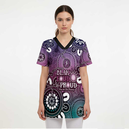 NAIDOC Week 2024 Fire Burning Scrub Top Aboriginal Dots Pink Art - Aussie Hoodie