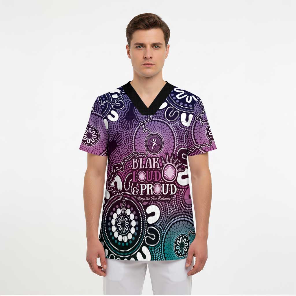 NAIDOC Week 2024 Fire Burning Scrub Top Aboriginal Dots Pink Art - Aussie Hoodie