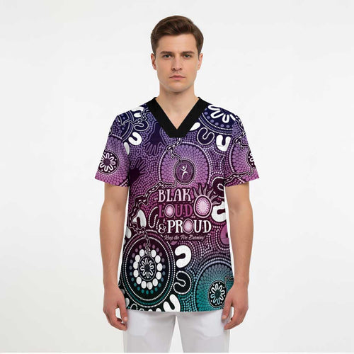 NAIDOC Week 2024 Fire Burning Scrub Top Aboriginal Dots Pink Art - Aussie Hoodie