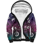 NAIDOC Week 2024 Fire Burning Sherpa Hoodie Aboriginal Dots Pink Art