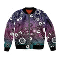 NAIDOC Week 2024 Fire Burning Sleeve Zip Bomber Jacket Aboriginal Dots Pink Art