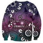 NAIDOC Week 2024 Fire Burning Sweatshirt Aboriginal Dots Pink Art