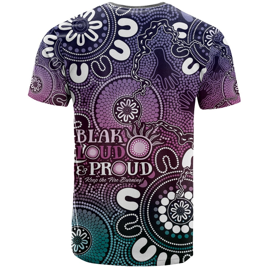 NAIDOC Week 2024 Fire Burning T Shirt Aboriginal Dots Pink Art