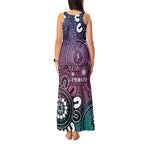 NAIDOC Week 2024 Fire Burning Tank Maxi Dress Aboriginal Dots Pink Art
