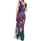 NAIDOC Week 2024 Fire Burning Tank Maxi Dress Aboriginal Dots Pink Art