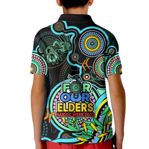 naidoc-week-2023-kid-polo-shirt-indigenous-tribal-ver02-aqua