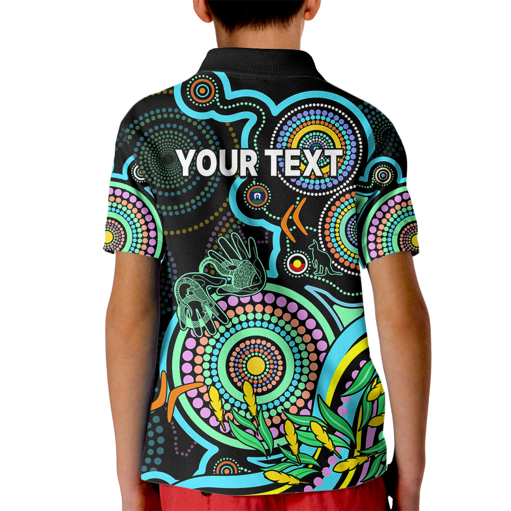 custom-naidoc-week-2023-kid-polo-shirt-indigenous-tribal-ver02-aqua