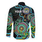 custom-naidoc-week-2023-long-sleeve-button-shirt-indigenous-tribal-ver02-aqua