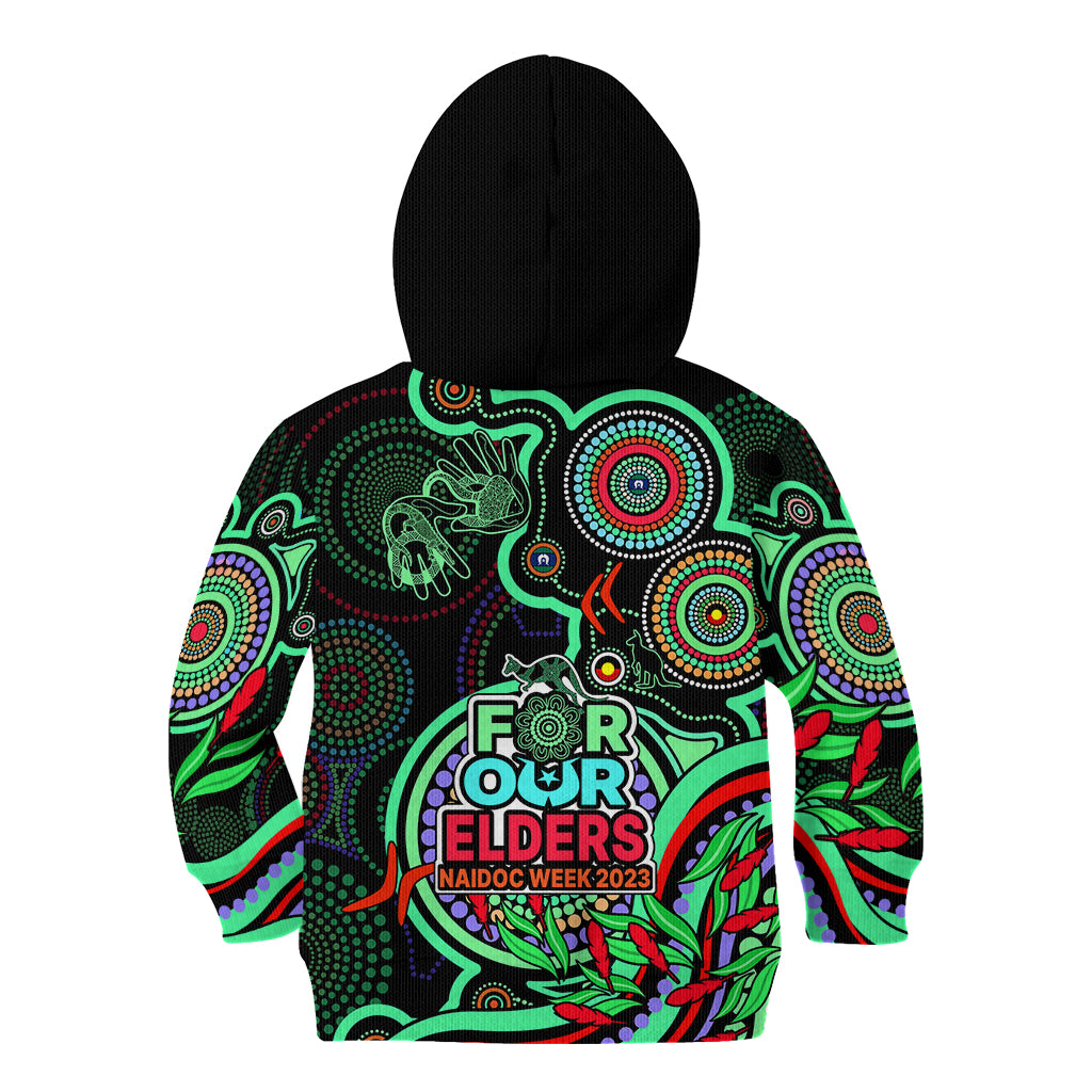 naidoc-week-2023-kid-hoodie-indigenous-tribal-ver02-green