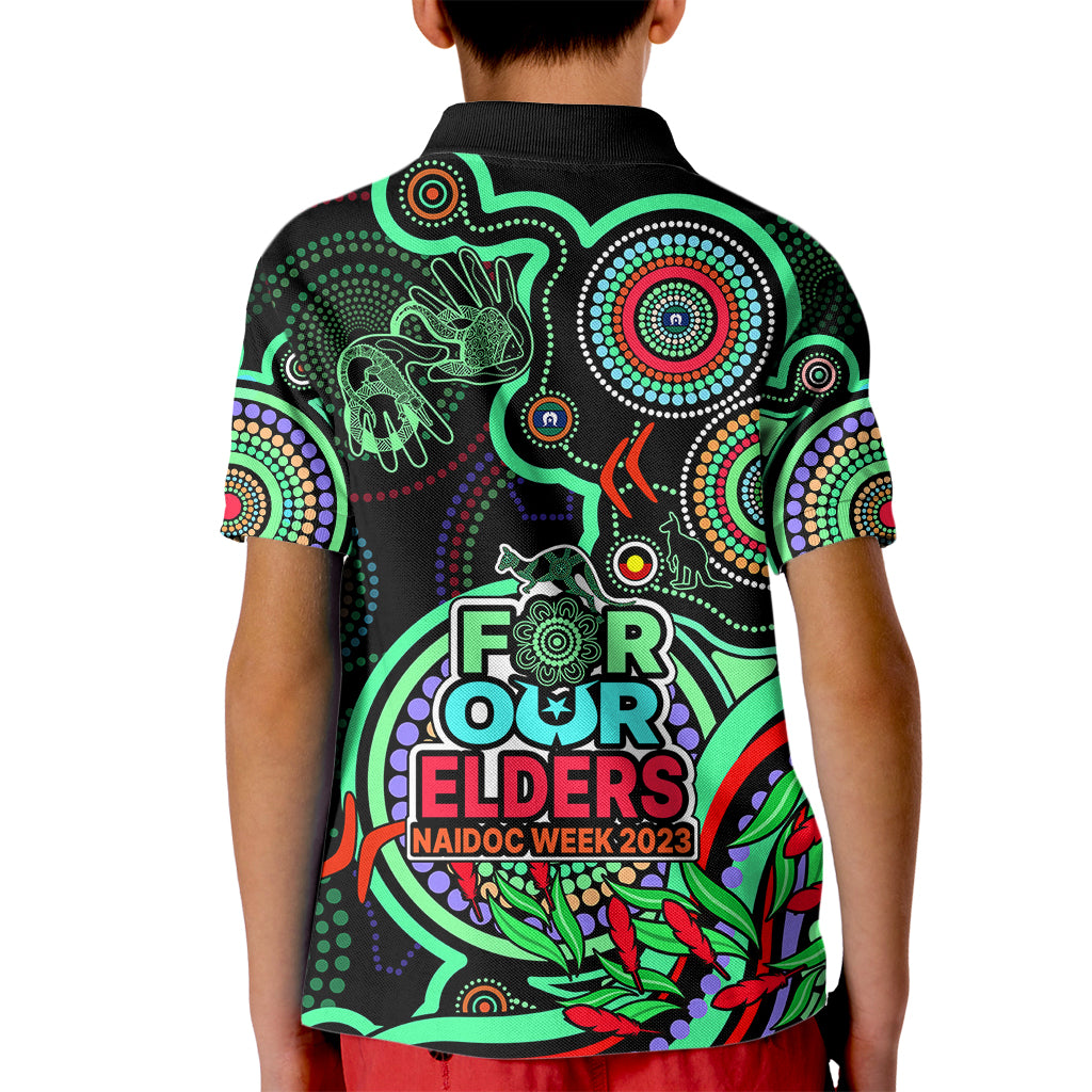 naidoc-week-2023-kid-polo-shirt-indigenous-tribal-ver02-green