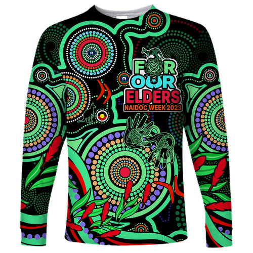 naidoc-week-2023-long-sleeve-shirt-indigenous-tribal-ver02-green