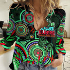 NAIDOC Week 2023 Women Casual Shirt Indigenous Tribal Ver.02 - Green LT9